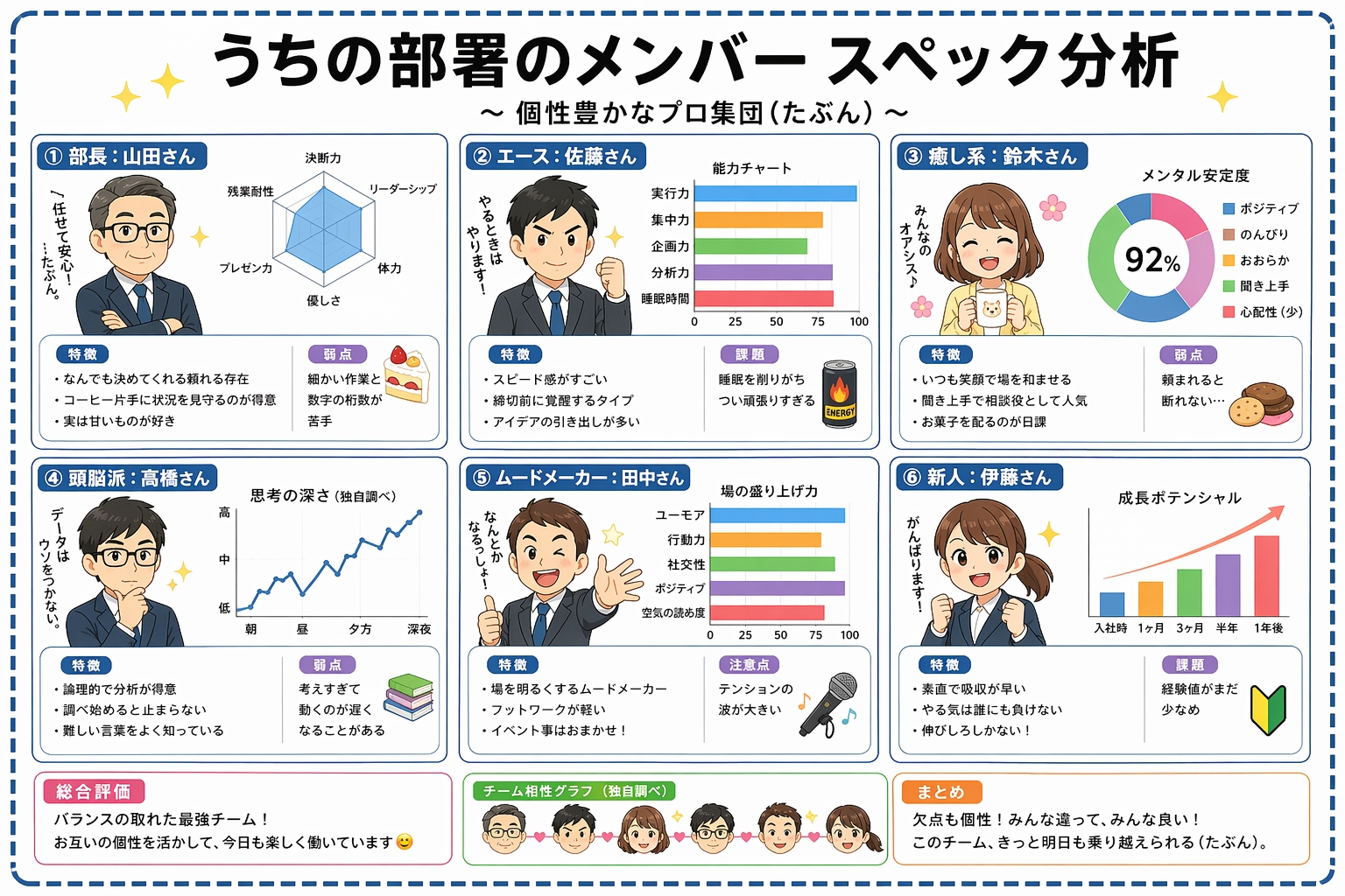 日文团队成员分析信息图
