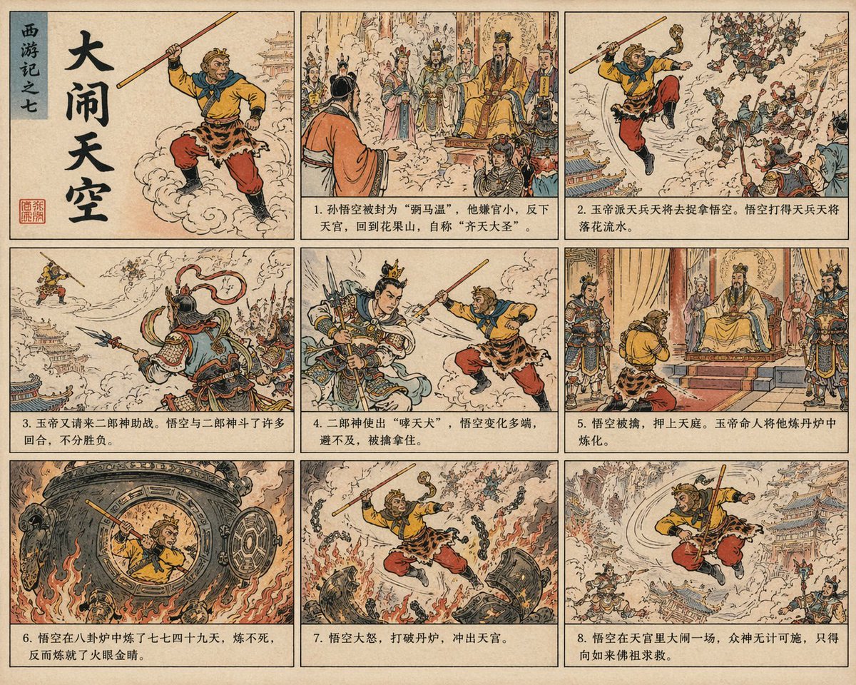 西游记连环画插画